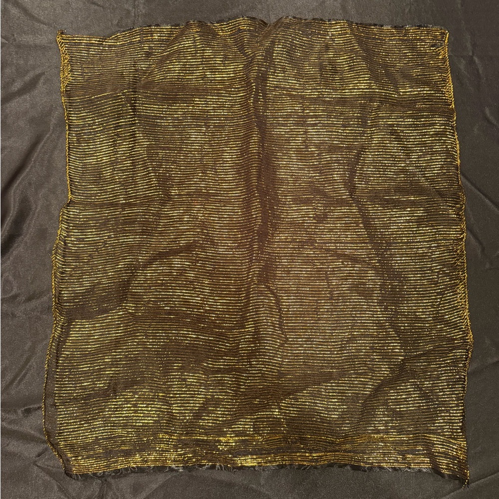 Metallic Gold Sheer Women's Twilly/Handkerchief